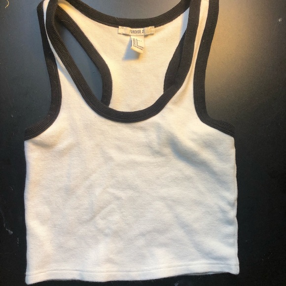 Forever 21 black and white mini tank top:) - Picture 1 of 4